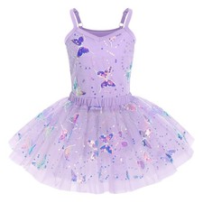 Ballet Leotard with Tutu Skirt for Girls Dance Gymnastics Camisole Bodysuit T...