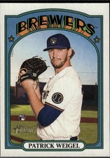 Patrick Weigel 2021 Topps Heritage Milwaukee Brewers Rookie #674