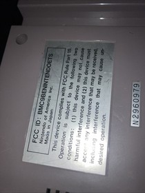 Nintendo System NES-001 Console Only FOR PARTS OR REPAIR Not Tested. 