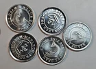 1 Gram 999 Silver Round Lot Of 5 Monarch Precious Metals Bullion