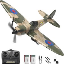HAWK'S WORK 3 Channel RC Plane Spitfire Fighter Remote Control 2.4GHz TOY BoxG