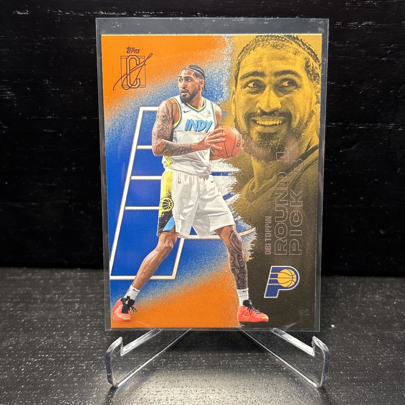 OBI TOPPIN - 2025-26 Topps Signature Class #33 - Orange & Blue - Pacers