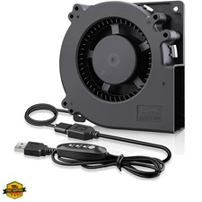 Quiet 120mm USB Blower Fan with 3 Speed Control, 5V Squirrel Cage Blowers, DC...