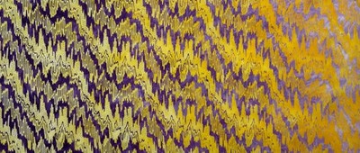 1 Yard Cut of Lunn Fabric Diagonal Ikat Ombre Batik 100% Cotton 2717 Yellow Plum