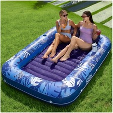 Extra Large Pool Floats Adult, 85" x 57" Dark Blue