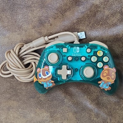 Rock Candy Wired Controller Nintendo Switch Animal Crossing Transparent Teal