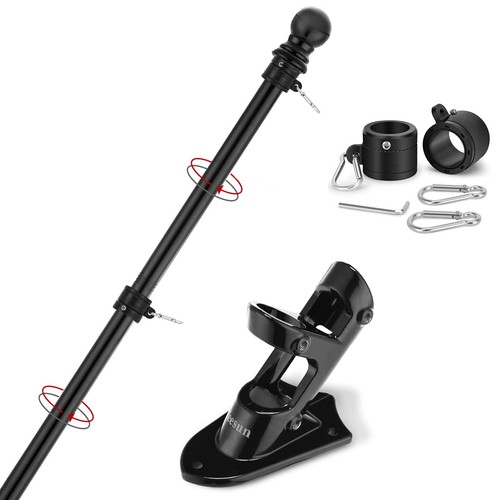 Flag Pole,6FT American Flag Pole & Bracket-Flagpoles for 3 x 5 Flags Holder f...