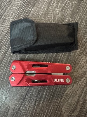 Multi Tool Folding Pocket Tools Multifunctional Pliers Uline Red with Case