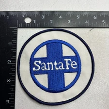 Vintage Big Size SANTE FE RAILROAD TRAIN Embroidered Sew-On Patch 00aA