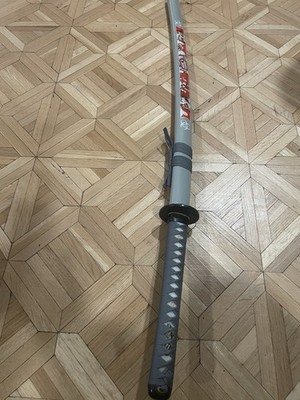 BIOHAZARD Z Apocalypse Katana Sword w/ Zombie Engraved Along Sharp Blade & Scab