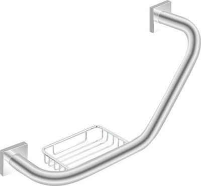 Badewannengriff Elean mit Seifenkorb, Messing verchromt