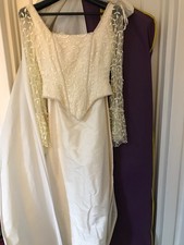 Helen Marina wedding dress bodice and Oceana  silk skirt and silk train