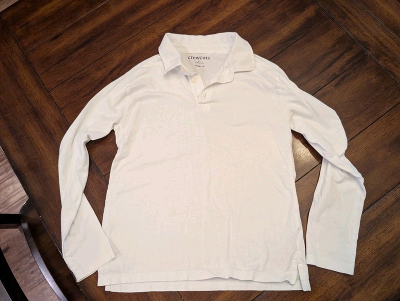 CREWCUTS GIRLS SIZE 10 WHITE LONG SLEEVE SHIRT