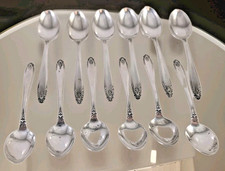 International PRELUDE Sterling  Demitasse Spoon 4.25"  RARE Complete Set of 12