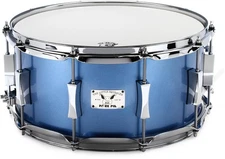 Pork Pie Percussion Little Squealer Snare Drum - 6.5" x 14" Porcaro Blue Lacquer