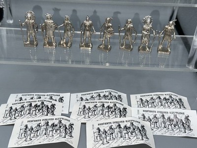 Komplettsatz Metallfiguren berühmte Indianer Häuptlinge I mit 8 BPZ