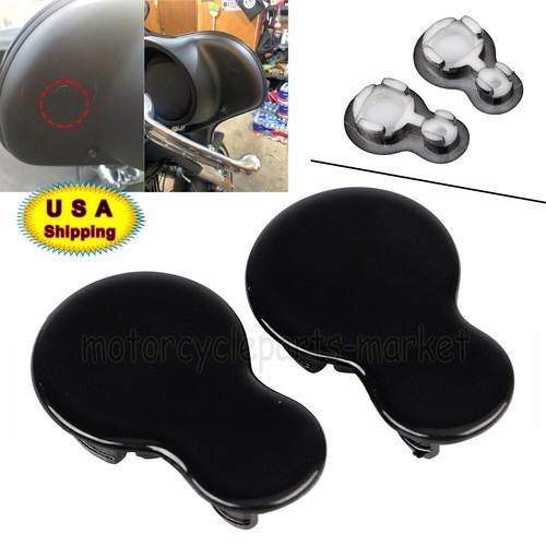 Motor ABS Front Fairing Mirror Hole Plugs For Harley Street Glide FLHX