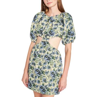 En Saison Womens Passion Floral Open Back Cut-Out Mini Dress BHFO 8172