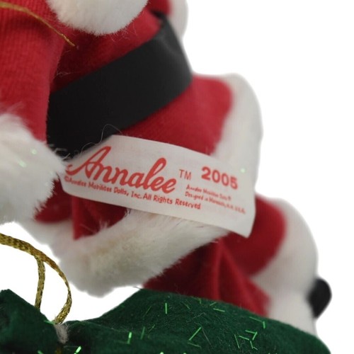 Muñecas Annalee 2005 Santa Claus saco verde 7,5 pulgadas adorno de Navidad - Imagen 5 de 5
