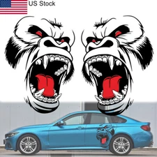 Horror Ape Totem Graphics Vinyl DIY Stickers For Car Body Side Fender Decal 2Pcs