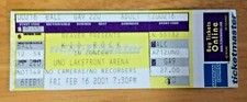 Kid Rock Concert Ticket Used UNO Lakefront Arena New Orleans Louisiana 2/16/2001