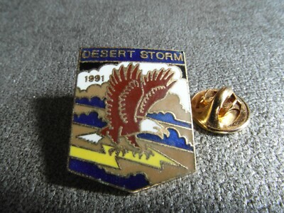 RARE PINS PIN'S - DESERT STORM 91 - PAYS - USA - AIGLE - Signé ROCKWELL * EGF *
