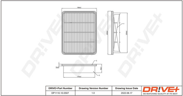 Dr!Ve+ DP1110.10.0507 Luftfilter FüR Ford, Ford Australien, Mazda, Mitsubishi-image
