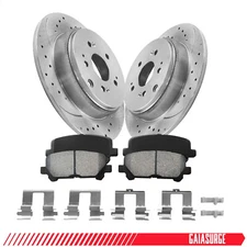 Rear 333.8mm Rotors Ceramic Brake Pads Kit for Honda Pilot Odyssey Acura MDX ZDX