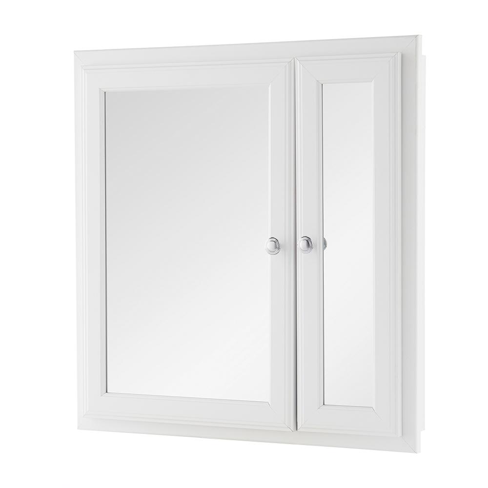Bathroom Medicine Cabinet Fog Free Framed Adjustable Shelve Bi View Mirror White For Sale Online