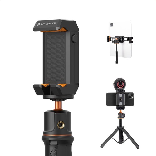 K&F Concept Phone/Tablet Tripod Mount Universal Holder for Tripod w/ 1/4" Thread - Photo 8 sur 28