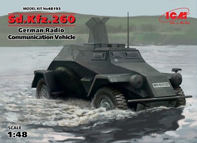 Sd.kfz.260, German Radio Communication Vehicle 1:48 Kunststoff Modell Kit Icm