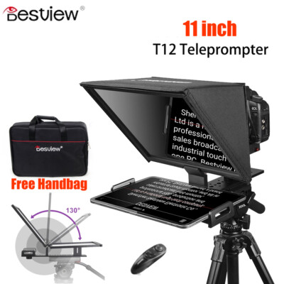 Desview T12 Portable Teleprompter for 11'' iPad Tablet Smartphone DSLR Cameras