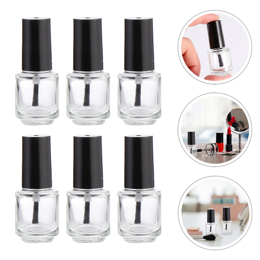 12 Pcs glass polish bottles empty nail polish bottles with brush empty nail