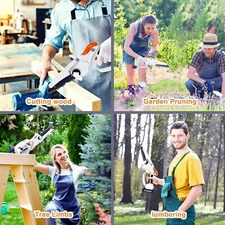 Mini Chainsaw Cordless 6Inch Small Electric Chain Saw/21V 1500-5C Battery Power