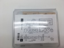 Stampin Up For A Friend Wood Mount Rubber Stamp Set Of 6