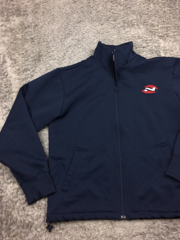 Old Navy Vintage Jacket Mens Size Medium Navy Blue Full Zip Polyester VTG Y2K - Image 3 of 4