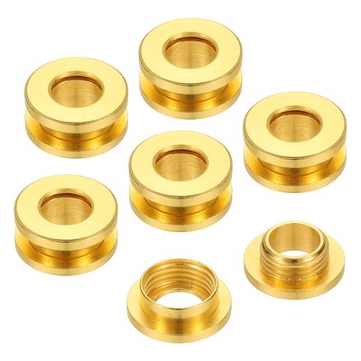 8 mm (1/3 Zoll) Messing Lochösen, 6 Stück flache Ösen, goldfarben