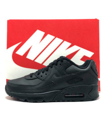 NEW Big Kids Nike Air Max 90 J GS Black/Black HF6358 001 , Sz 4.0Y - 7.0Y