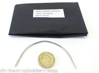 10 Stück GEBOGENE POLSTERNADELN 2'' 3'' 4'' 5'' 6'' gebogene Handnähnadeln