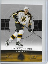 2002-03 SP Authentic Hockey Joe Thornton Card # 6 Boston Bruins