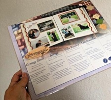 Pkg 12 Creative Memories COTTAGE GROVE 10X12 PRINT PHOTO MOUNTING PAPER Checker