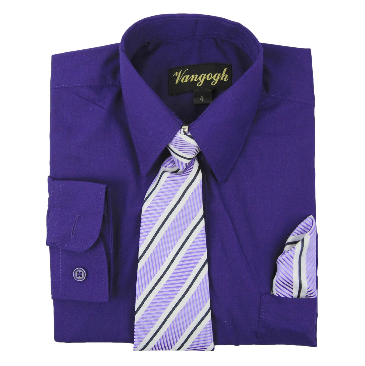 Boys Dress Shirt V2000 with Matching Tie and Hanky New