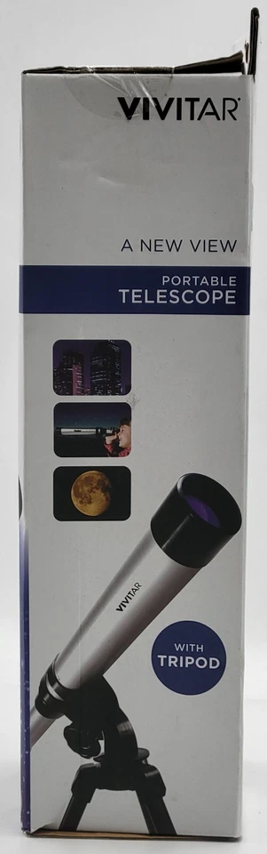 NEW Vivitar Portable Telescope with Tripod LIGHTWEIGHT DURABLE ALUMINUM BARREL - Image 2 of 4