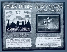 c1915 vintage GOERZ PRINT ADVERT Dagor Binoculars Pocket Tenax Camera Lenses