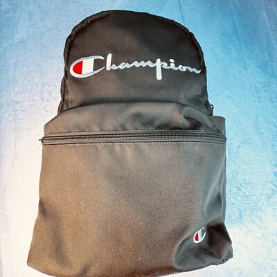 Champion Large Men's 17  Backpack Olive/black Many Zip Pockets Hiking Outdoor
