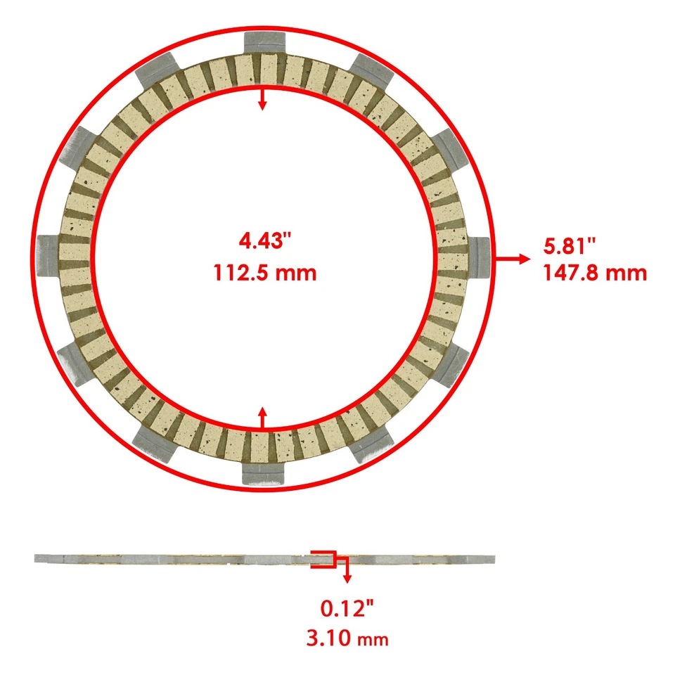 离合器摩擦板适用于雅马哈 XJ550 Maxim 1981 1982 1983 — 第 2/4 张图片