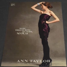 2009 Print Ad Sexy Heels Long Legs Fashion Lady Brunette Ann Taylor Feminine art
