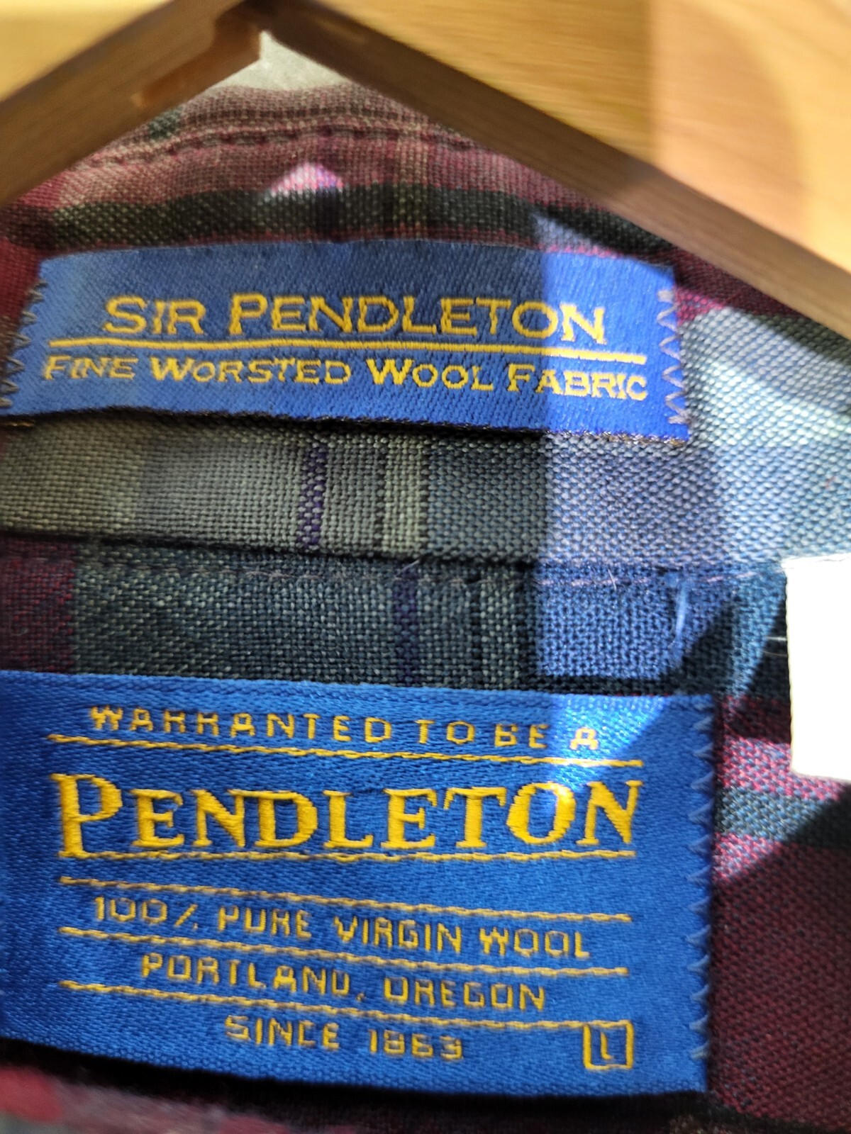 Pendleton Sir Pendleton Worsted Wool Button Up Lo… - image 7