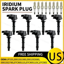 8X Ignition Coils + 8X Spark Plugs for Mercedes-Benz SL550 S550 G550 CL550 E550