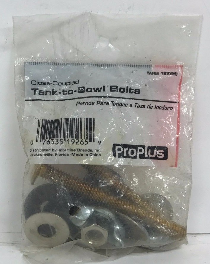 192265 TankToBowl Bolts, Brass CloseCoupled Bolt Set, 5/16" X 31/8